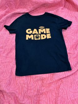 Cat & Jack Boys 8/10 Black Orange Graphics “Game Mode” T-Shirt 