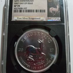 2017 S. Africa S1RAND 50th Anniversary - SP 70 Silver Coin