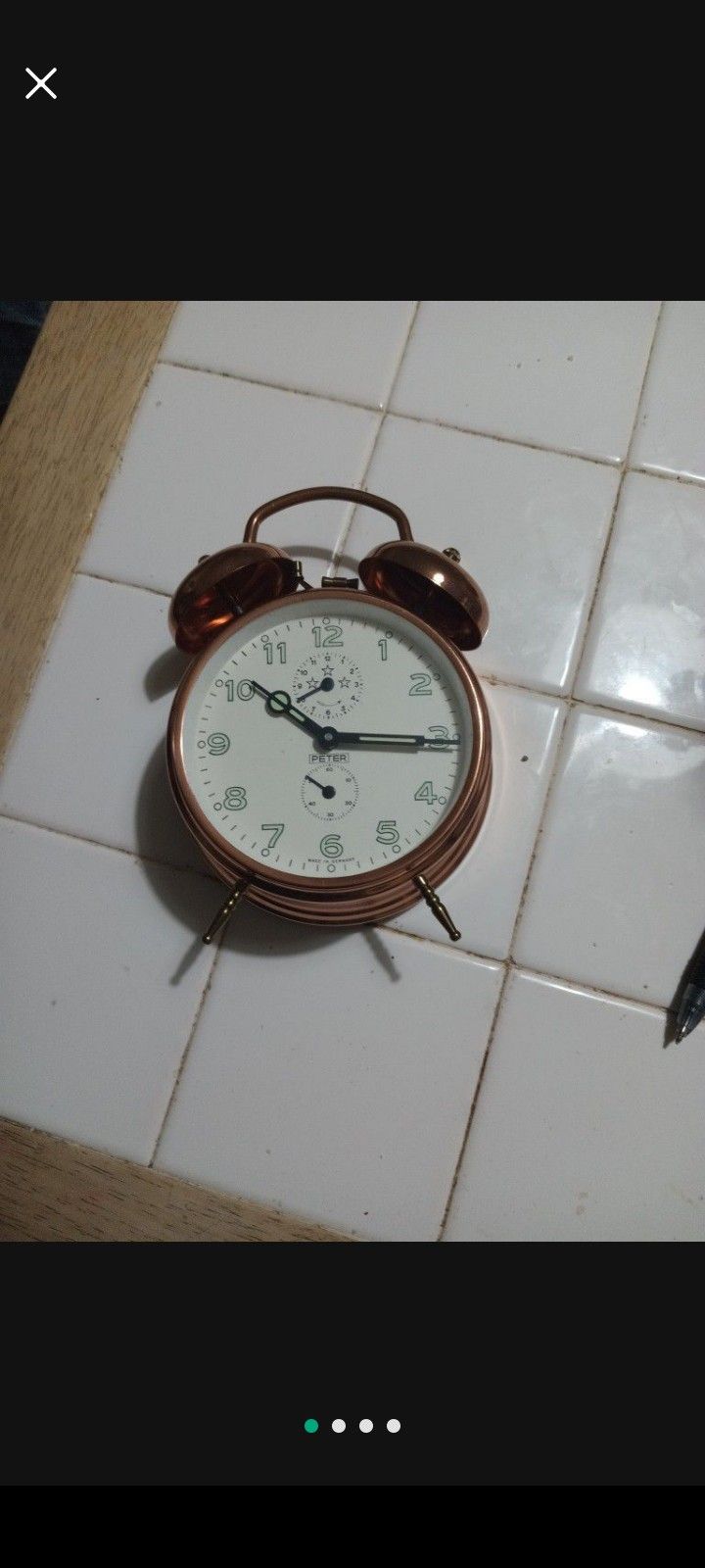 Clock,Wind Up Alarm Clock,German Made, Working in good
