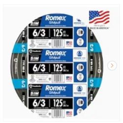 6/3 Romex 125 Feet New