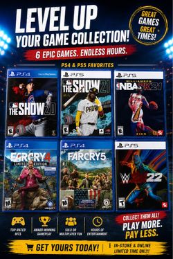 PlayStation PS4 & PS5 6-Game Bundle