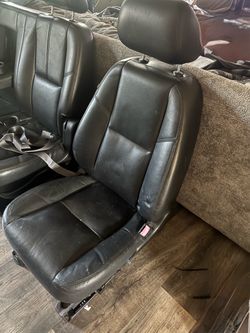Black Leather passenger Seats with Headrests