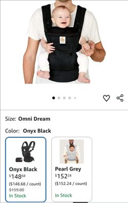 Ergobaby Omni Dream Cotton Baby Carrier Newborn to Toddler - Breathable Baby Carrier for Summer - All-Position Carriers for Newborn to Toddler with Lu