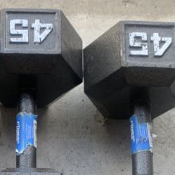 45 Pound Dumbells!