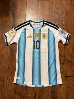 Argentina 2026 World Cup Home Jersey #10 Messi Player Version Size M + WC Patch