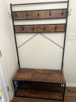 Hall Tree 40'' Wide with Bench