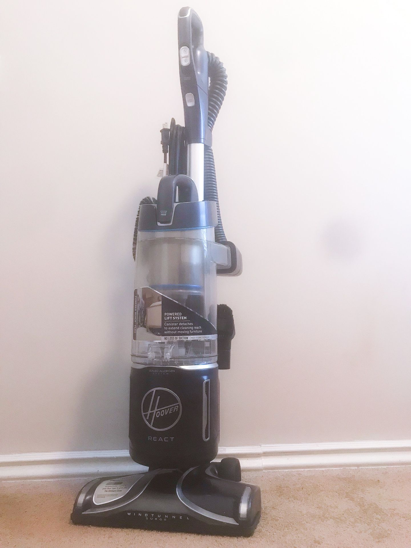 Hoover React Reach Plus Windtunnel Surge Upright Vacuum Cleaner UH73510