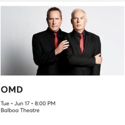 OMD tickets 6/17 - Balboa Theater 
