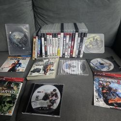 28 PlayStation 3 game bundle PS3 - ssx, little big, cartel, NBA, UFC, madden, rain