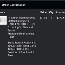 Front and rear rotor/brakes