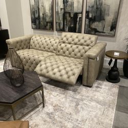 Leather Tufted Sofa Loveseat Sectional 