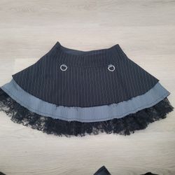 Lip Service Petite Small Pinstriped 3 Layer Skirt