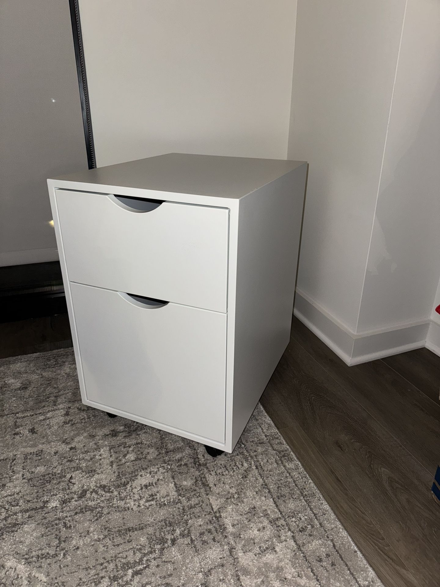 White Metal File Cabinet