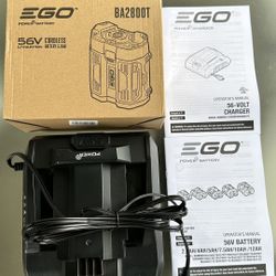 EGO POWER+ 56-Volt 5 Ah, Lithium lon (li-ion) Battery And Charger $249