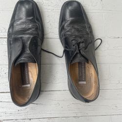 Johnston & Murphy Black Leather Oxford Shoes 9.5