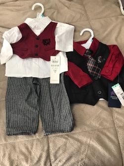 Baby's Christmas suits Guess 6-9 months and Jonathan String 3-6 months