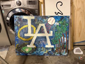LA Dodgers Original Acrylic Canvas Painting