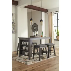 Caitbrook Counter Height Dining Table and 4 Barstools Super Sale Spectacle