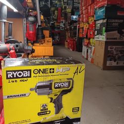 Ryobi ONE + HP 18V Brushless Cordless 4-Mode 1/2in, High Torque Impact Wrench Tool-Only 