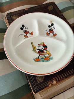 Antique Mickey Mouse China plate