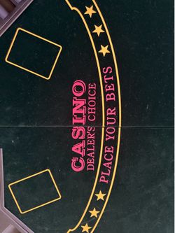 Poker Table Top & 2 Cases of Poker Chips