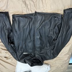 Black leather FXRG Harley Davidson, top-of-the-line riding jacket