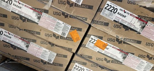 New USG 2220 Radar 2ft x 2ft Ceiling Tiles Acoustic Panels White.