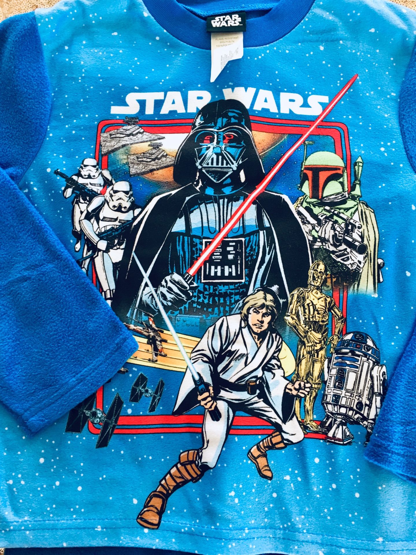 Star Wars Boys Pajama Set M 6/7 new