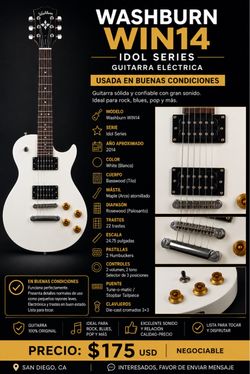 Washburn WIN14 Idol Series – Guitarra Eléctrica