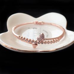 Rose Gold Double Heart Bracelet 