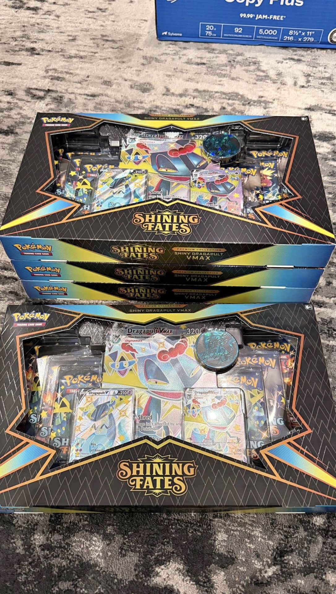Shining Fates Shiny Dragapult Vmax Premium Collection Box 7 Pack Pokemon Cards