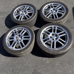 4 — 215/45r17 5x100 5x3.94 Stock Scion TC Toyota Matrix 86 Frs Brz Prius Impreza Wheels Rims Good Tires!