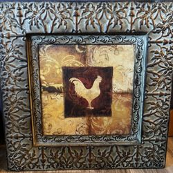 16x16” Metal Chicken Picture
