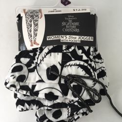 New Women’s 2XL(18w-20w) Disney Nightmare Before Christmas Sleep Jogger Pants