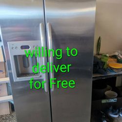 KitchenAid Counter-Depth Stainless Steel Refrigerator(Size 36"W 28" D  68" H3