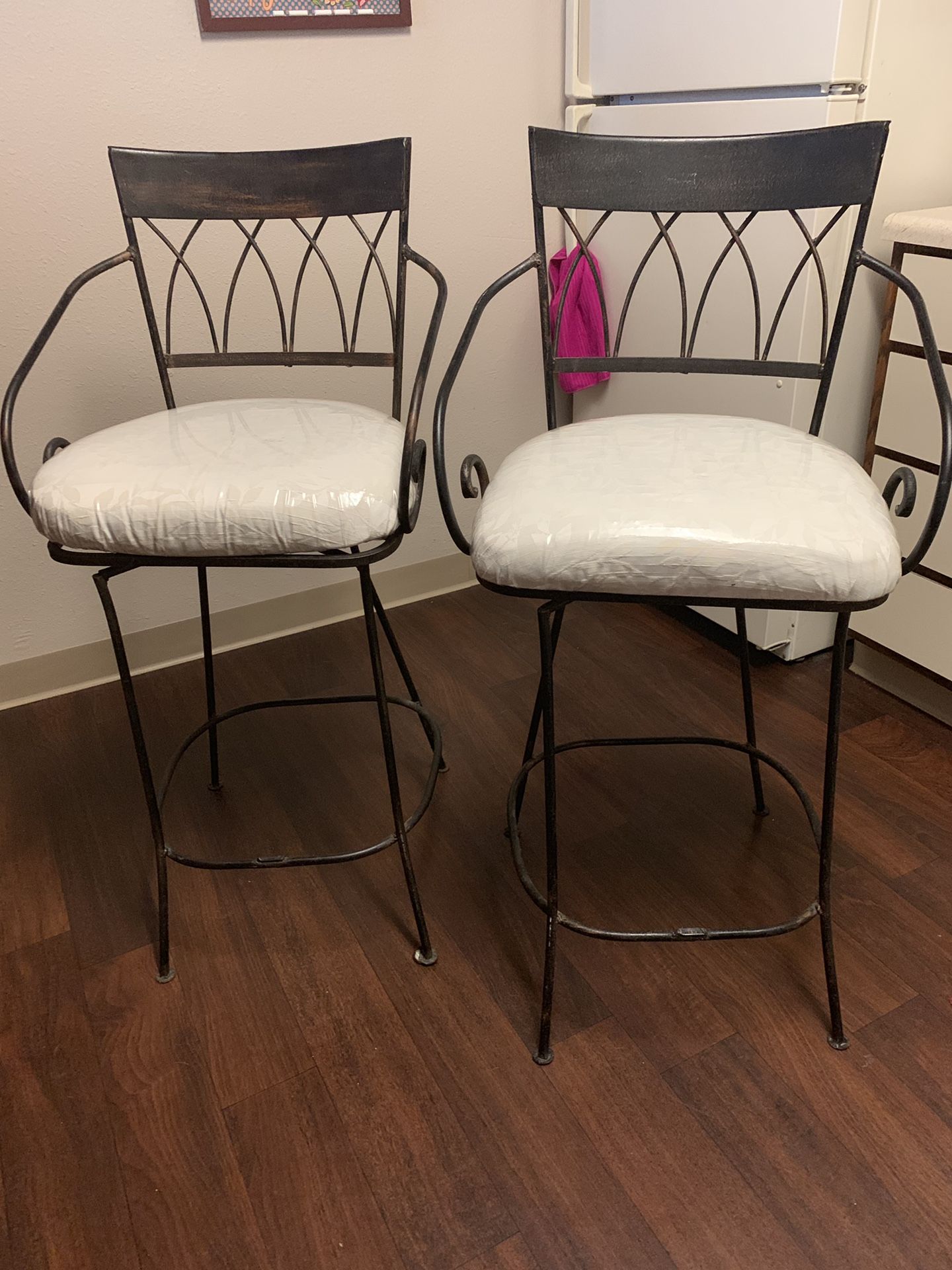 Bar stools, metal frame