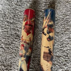 Baseball Bats Wood Baseball Memorabilia Bats Sammy Sosa And Mark Mcguire Cubs Cardinals 