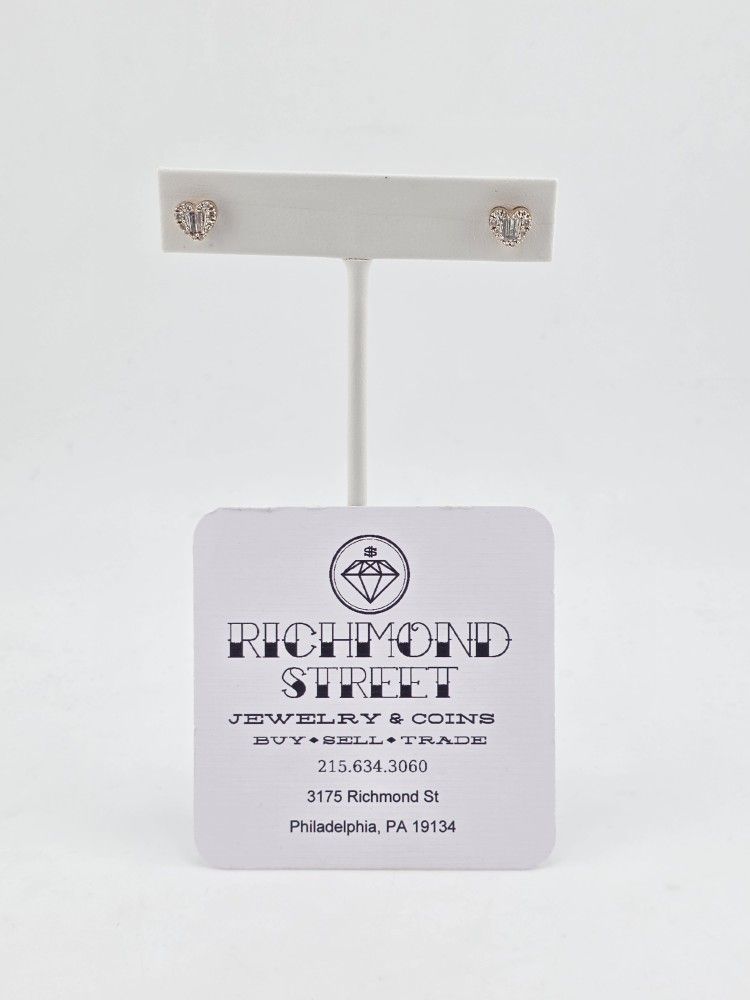 10k rose gold .32ctw diamond earrings