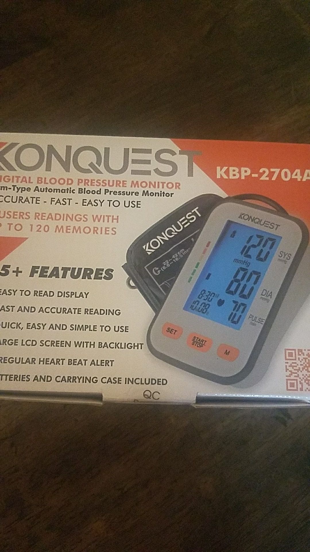 Konquest KBP-2704A Automatic Upper Arm Blood Pressure for Sale in  Chesapeake, VA - OfferUp