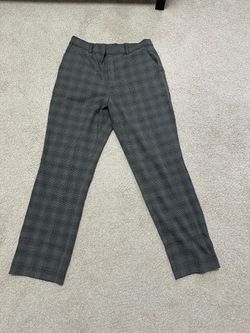 Gray Plaid Dress Pants