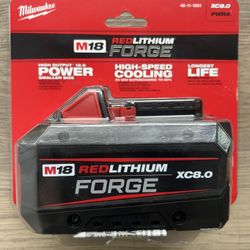 Milwaukee M18 18V Lithium-Ion REDLITHIUM FORGE XC 8.0 Ah Battery 