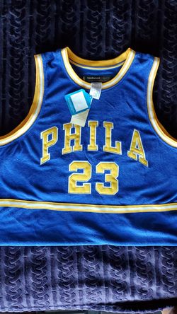 JASON RICHARDSON Golden State (Phila) Warriors #23 NBA Stitched Blue Hardwood Classics Reebok D'funkd 1955-56 Jersey Size Adult Large NWT