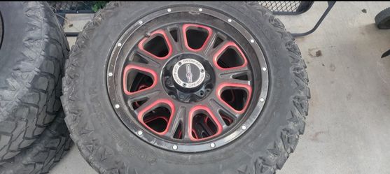 Set of 4  17" Inch 6 lugs Vision Wheels With Tires