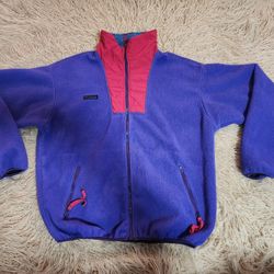 Vintage 90s Columbia Full Zip  Fleece Adult Size L 