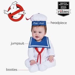 Stay puff Ghostbusters Marshmallow Costume Toddler 18-24 Mo.