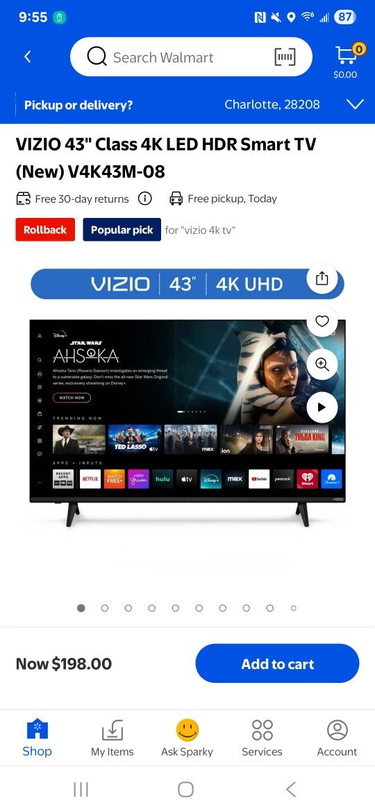 V-series 43-in Vizio Smart TV