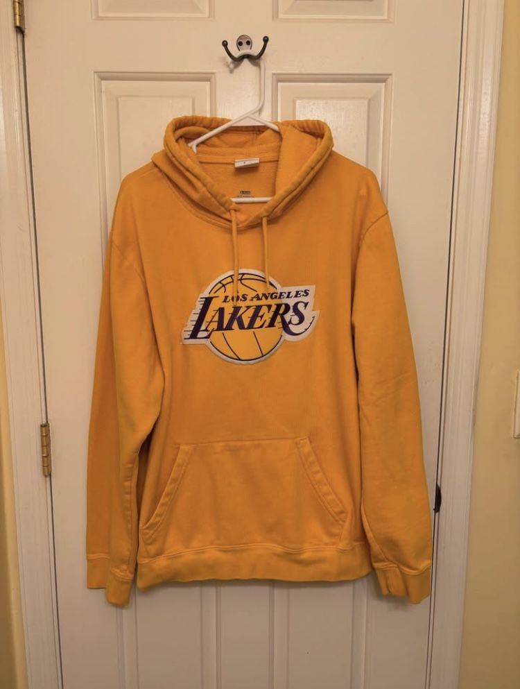 Los Angeles Lakers Majestic Golden Yellow NBA Pullover Hoodie Sweatshirt 