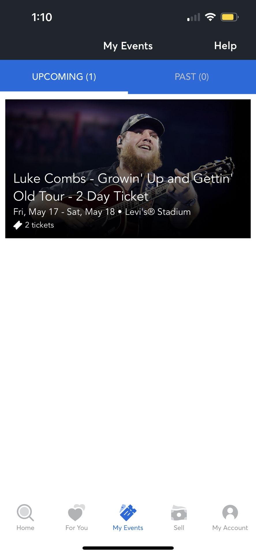 LUKE COMB TICKETS