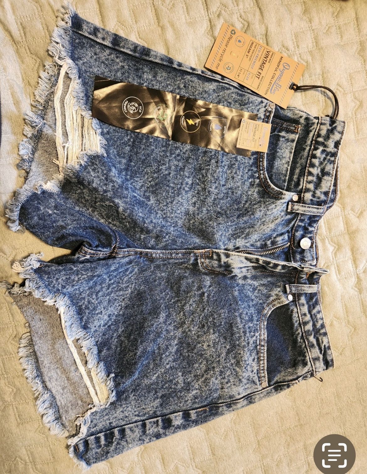 Organic Blue Vintage Shorts