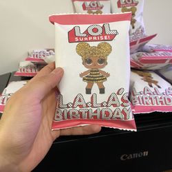 Custom Chip Bags- Party Favors  